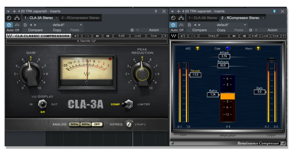 can you use cla 2a on multiple tracks