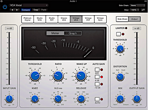 compression settings for bass