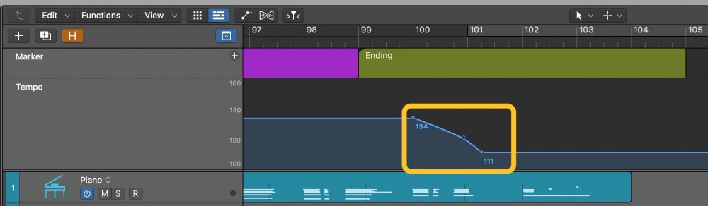 Logic Tempo Curve